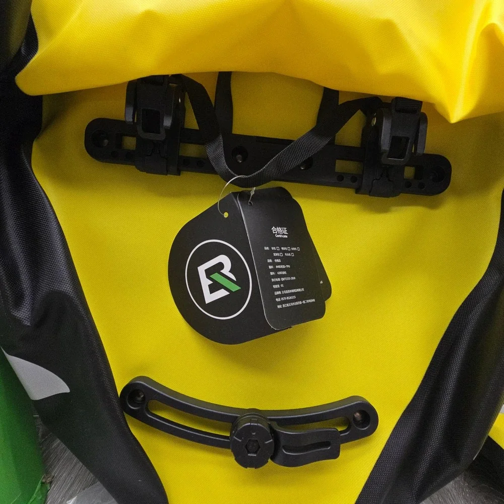 Rockbros Waterproof Bike Pannier Bags 20L Yellow Rear Rack Triangle Bag Set NEW